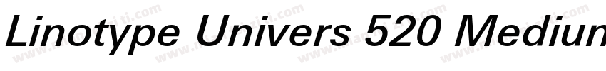 Linotype Univers 520 Medium Condens字体转换